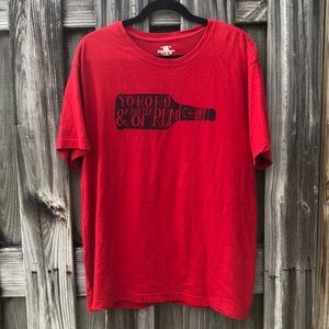 “Yo ho ho & a bottle of rum” Pirate cotton red T-shirt